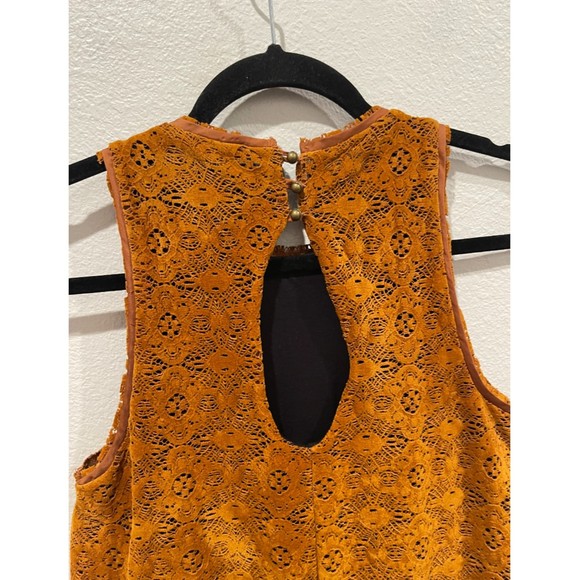 MAEVE Sleeveless Velvet Brown Mini Dress - Picture 5 of 5